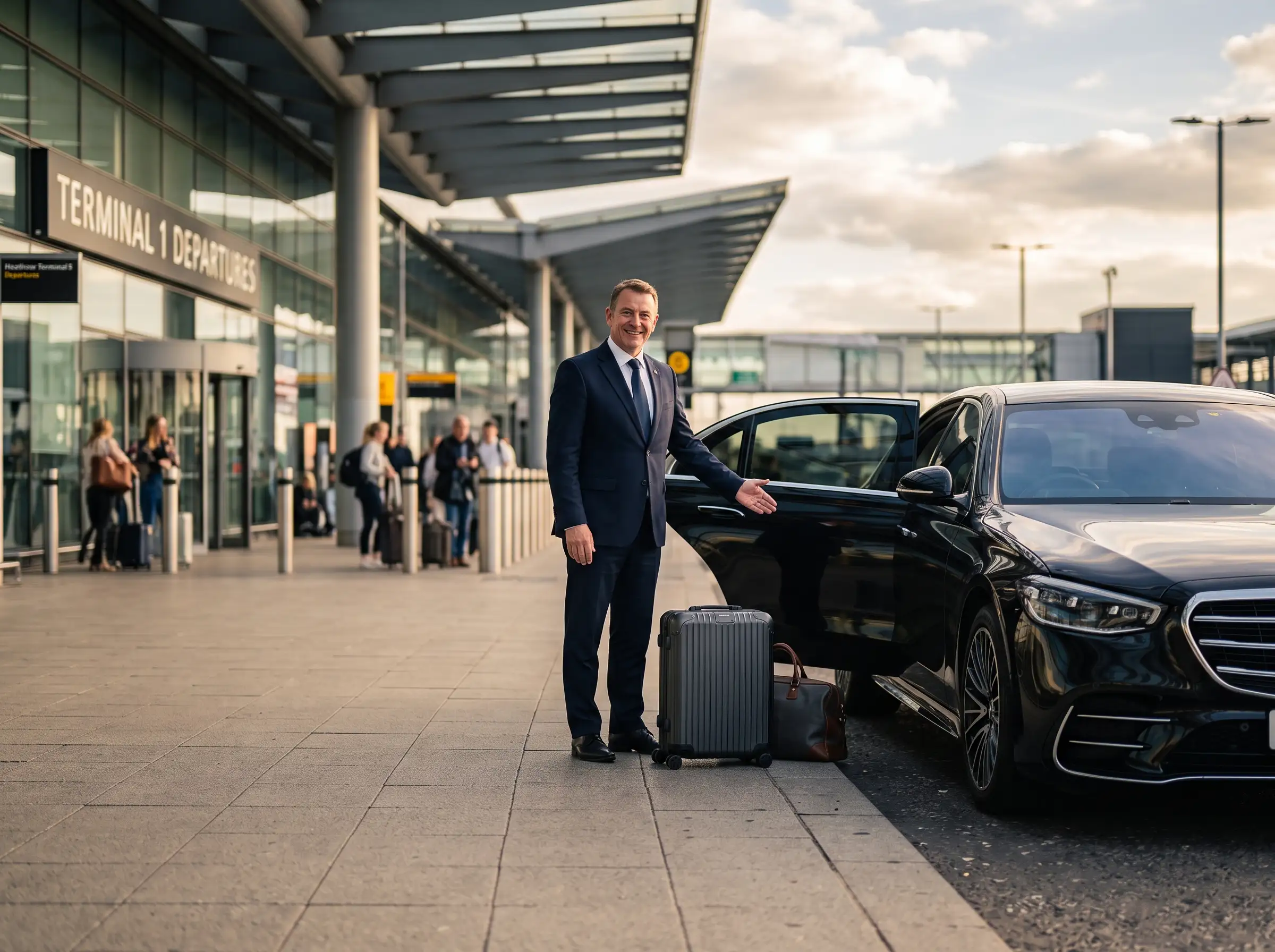 Executive car ready for your airport transfer