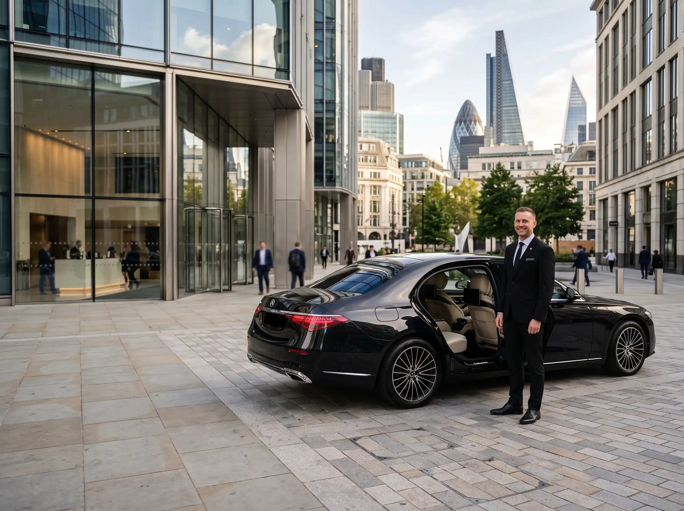 Driver ready to collect a corporate account passenger