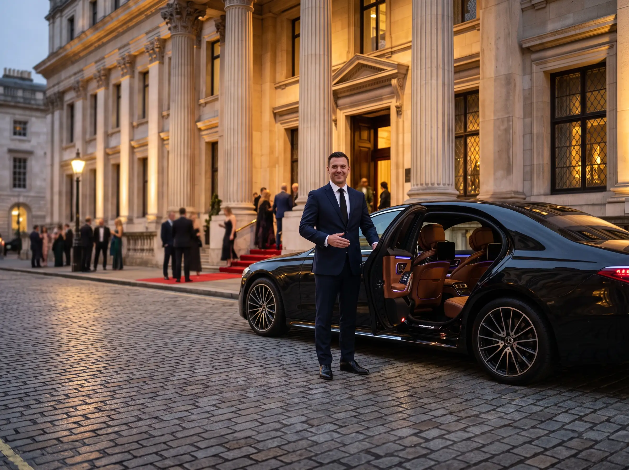 Driver ready to collect passengers for a wedding or event