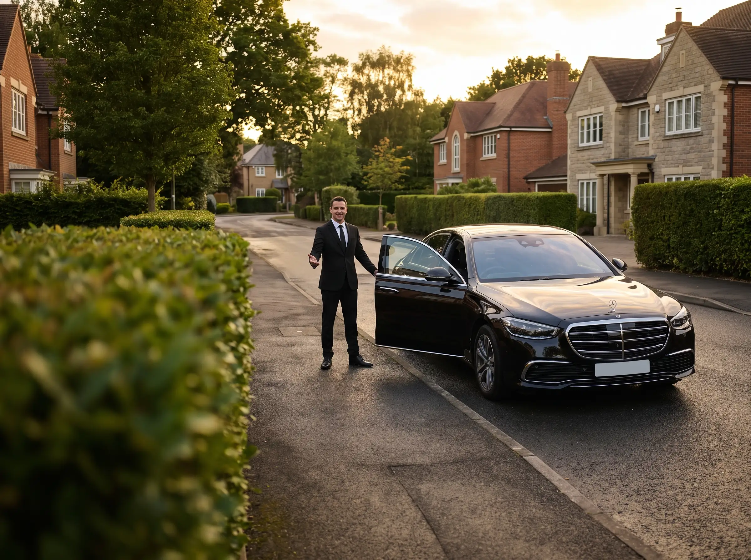 Driver ready to collect a local passenger